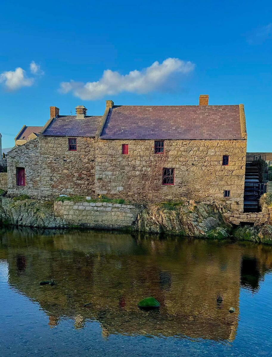 Historic Annalong Corn Mill by the harbour